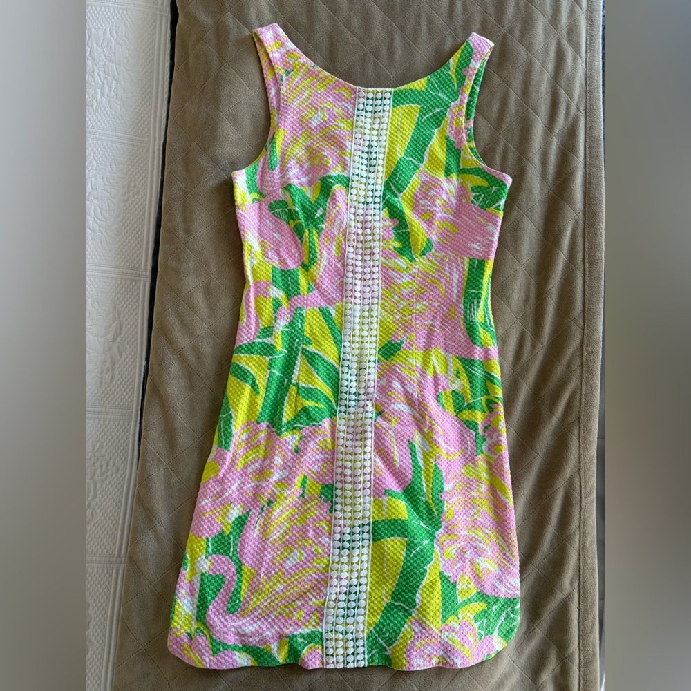 Lilly Pulitzer Pink and Green Textured Dress